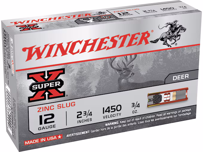 Winchester Super-X 12 Gauge Rifled Slug 2-3/4" 1oz Lead Free Box of 5