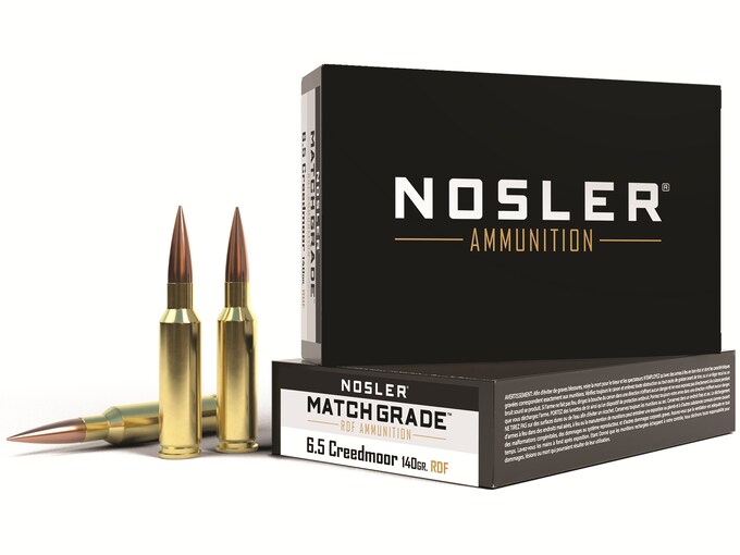 Nosler Match Grade 6.5 Creedmoor Ammo 140 Grain Nosler RDF Jacketed Hollow Point Box of 20