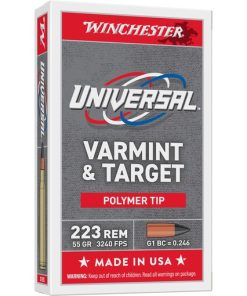 Winchester Universal Varmint & Target 223 Remington Ammo 55 Grain Polymer Tip