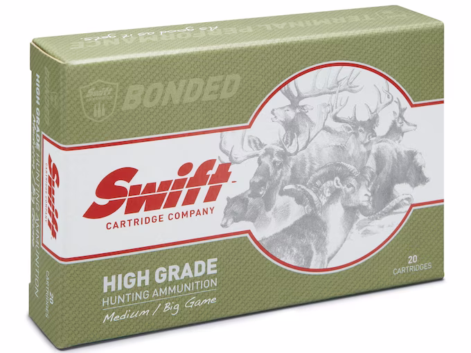 Swift High Grade Big Game Hunting 6.5 Creedmoor Ammo 140 Grain Swift A-Frame Bonded Round Nose Box of 20