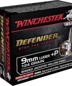 Winchester Defender 9mm Luger +P Ammo 124 Grain Winchester PDX1 Bonded Jacketed Hollow Point