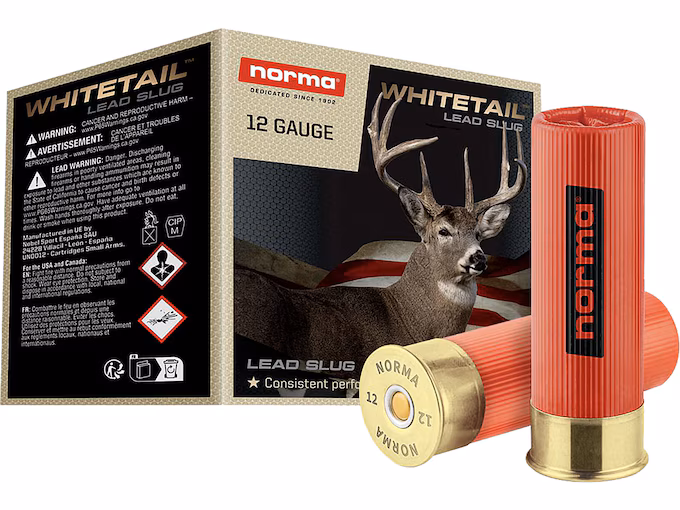 Norma Whitetail 12 Gauge Rifled Slug 2-3/4" 1oz Box of 25