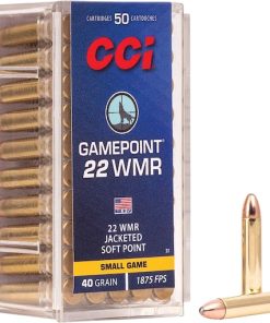CCI GamePoint 22 Winchester Magnum Rimfire (WMR) Ammo 40 Grain Jacketed Soft Point