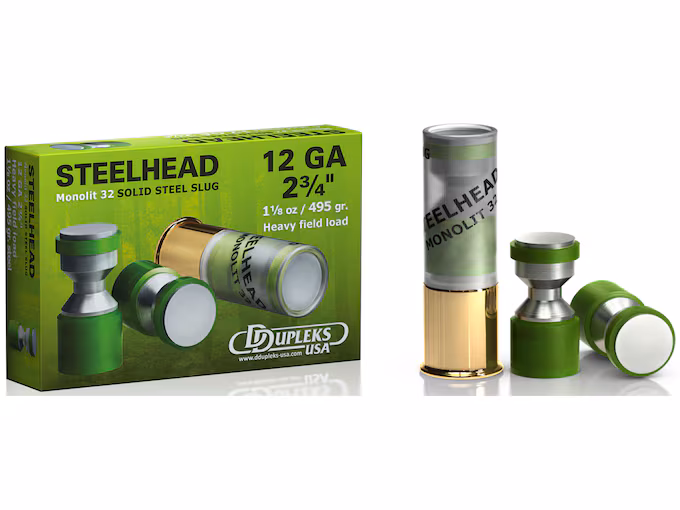 DDupleks Steelhead Monolit 32 12 Gauge Slug 2-3/4" 1-1/8oz Box of 5