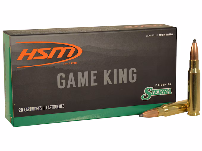 HSM GameKing 6.5 Creedmoor Ammo 140 Grain Sierra GameKing Jacketed Soft Point Box of 20