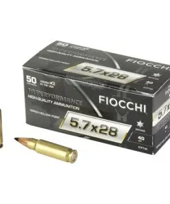 Fiocchi Hyperformance 5.7x28mm Ammunition, 50 Rounds Hollow Point 40Gr - 57PT40